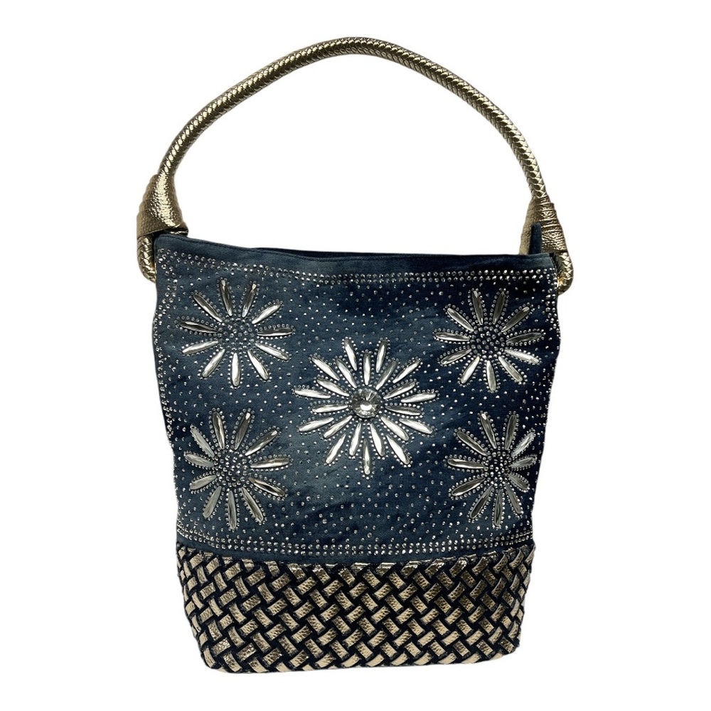 Rhinestone Denim Handbad